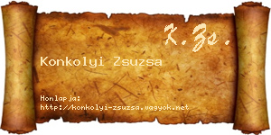 Konkolyi Zsuzsa névjegykártya